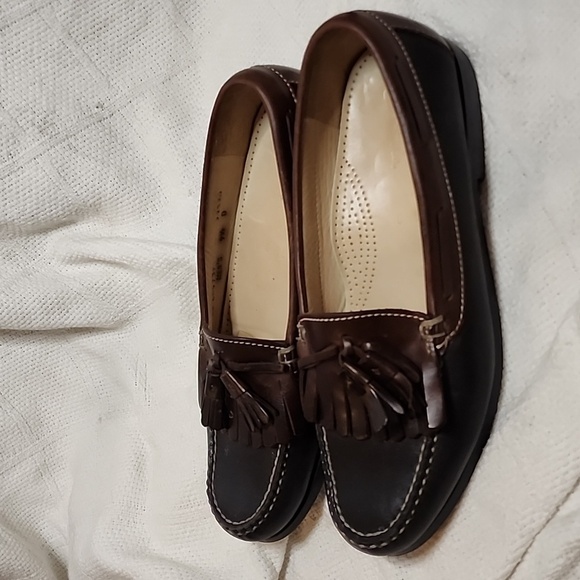 Cole‎ Haan black/brown tasseled moc loafers 9D - Picture 2 of 11